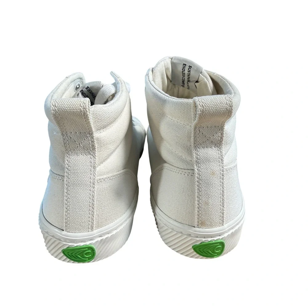 Cariuma OCA High Off-White Canvas Sneakers Mens 8.5 Womens‎ 10 XS 100303W01M
